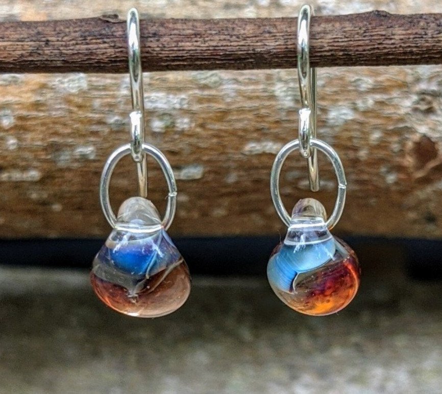 Sterling Silver & Glass Bead